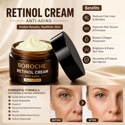 Retinol Anti-Aging Cream, helps reduce wrinkles and firm the skin